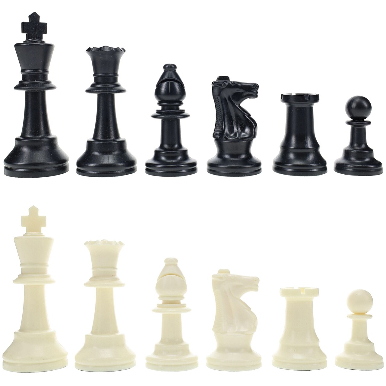 WE Games Weighted Plastic Staunton Chess Pieces, 3.75 in King